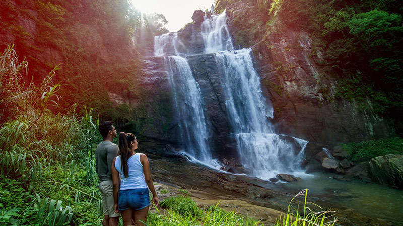 Ramboda falls in Nuwara Eliya